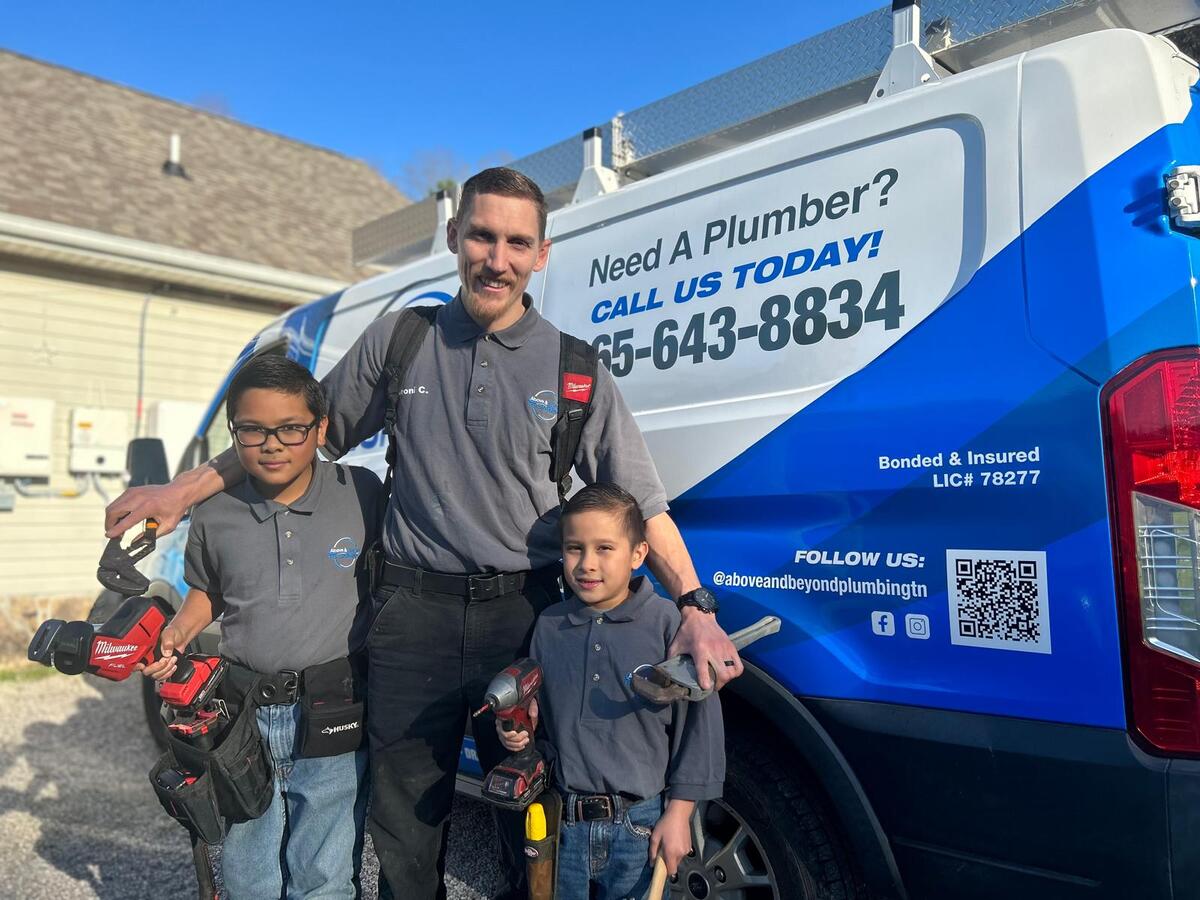 Keoni Cadman, owner of Above and Beyond Plumbing in Maryville TN
