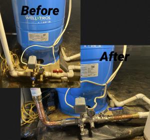 Pressure pump plumbing upgrade to stainless steel